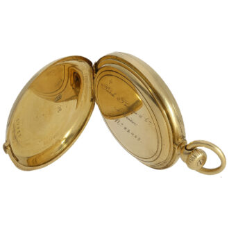 Swiss 18K gold half-hunter lady's pocket watch Circa 1863