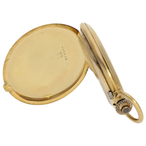 Swiss 18K gold minute repeating full hunter watch Circa 1915 Swiss 18K gold minute repeating full hunter watch Circa 1915