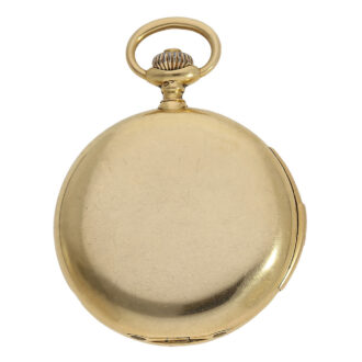 Swiss 18K gold minute repeating full hunter watch Circa 1915
