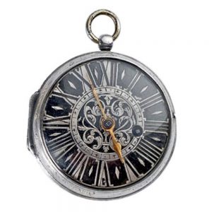 German silver open faced verge pocket watch “Oignon” Circa 1710