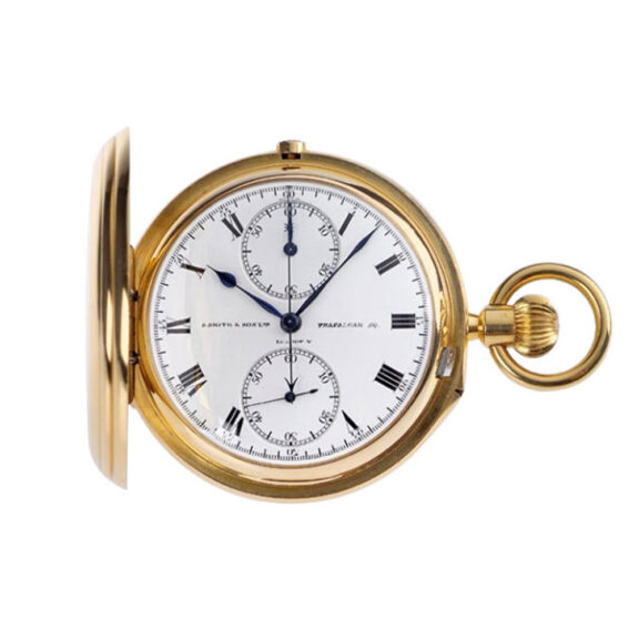 English hunting case watch with one minute tourbillon and chronograph Circa 1911