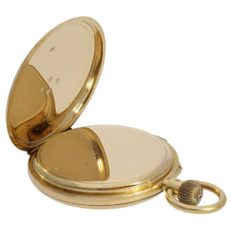 English gold hunting cased minute repeating lever Circa 1875 English gold hunting cased minute repeating lever Circa 1875