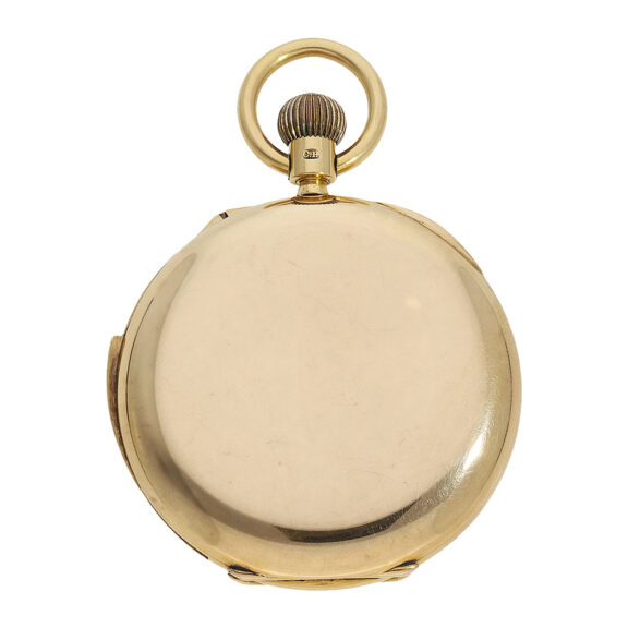 English gold hunting cased minute repeating lever Circa 1875 English gold hunting cased minute repeating lever Circa 1875