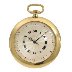 Thin French gold open faced pocket watch Circa 1925