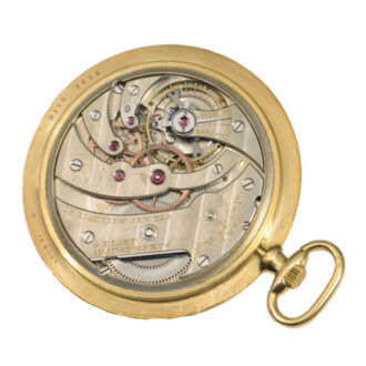 Thin French gold open faced pocket watch Circa 1925