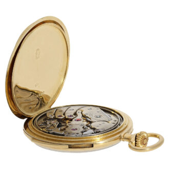 Swiss gold minute repeating keyless pocket watch Circa 1912