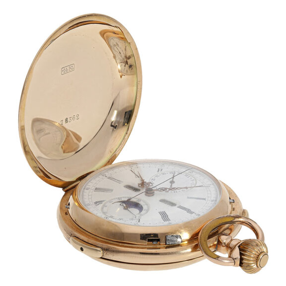 Swiss gold complicated astronomical lever watch Circa 1900 Swiss gold complicated astronomical lever watch Circa 1900