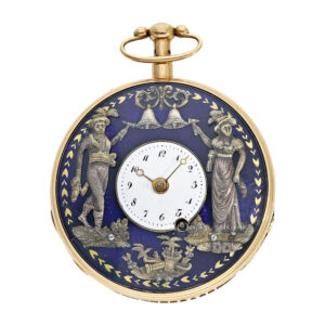 Swiss 18K gold repeating verge with Jacquemarts Circa 1820