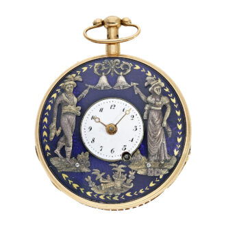 Swiss 18K gold repeating verge with Jacquemarts Circa 1820