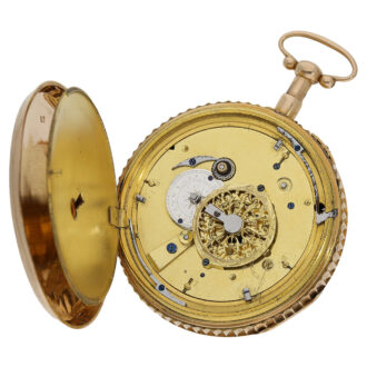 Swiss 18K gold repeating verge with Jacquemarts Circa 1820