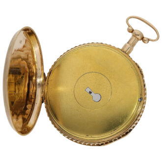 Swiss 18K gold repeating verge with Jacquemarts Circa 1820