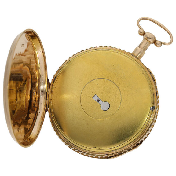 Swiss 18K gold repeating verge with Jacquemarts Circa 1820 Swiss 18K gold repeating verge with Jacquemarts Circa 1820
