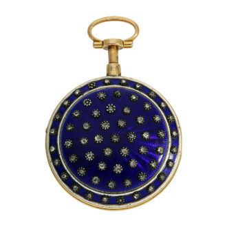 French 20K gold blue enamel repeating à-toc watch Circa 1770 French 20K gold blue enamel repeating à-toc watch Circa 1770
