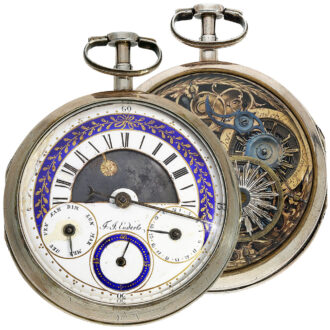 Rare German calendar watch with day/night display Circa 1780