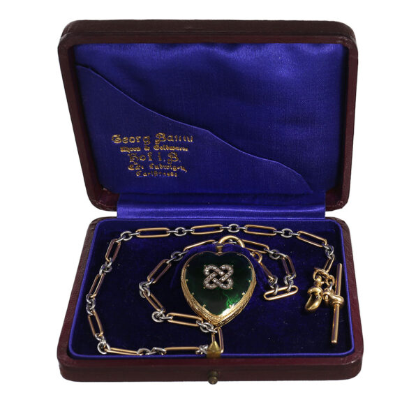 French gold and enamel watch in the shape of a heart Circa 1850 French gold and enamel watch in the shape of a heart Circa 1850