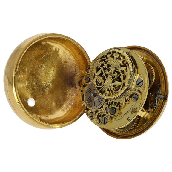 English 20K gold verge repoussé pocket watch Circa 1777 English 20K gold verge repoussé pocket watch Circa 1777