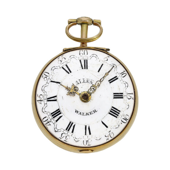 English 20K gold verge repoussé pocket watch Circa 1777 English 20K gold verge repoussé pocket watch Circa 1777