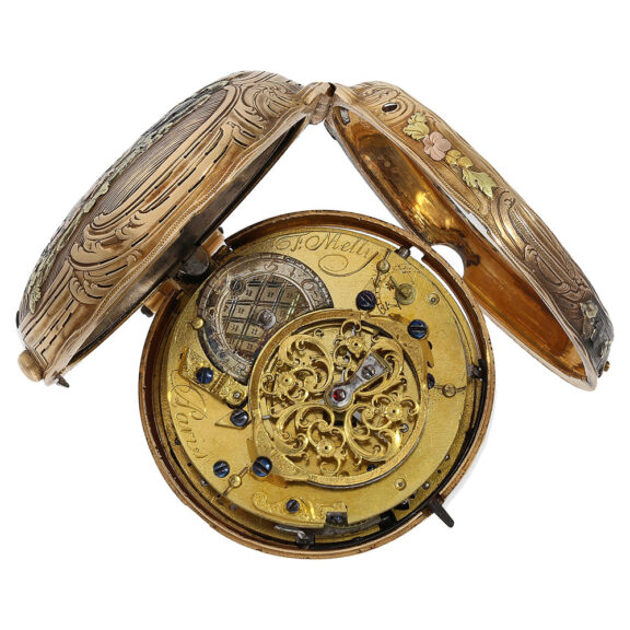 French four-coloured gold repeating verge watch Circa 1760 French four-coloured gold repeating verge watch Circa 1760