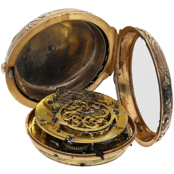 French four-coloured gold repeating verge watch Circa 1760 French four-coloured gold repeating verge watch Circa 1760