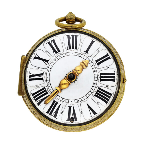 Early French gilt verge oignon pocket watch Circa 1690 Early French gilt verge oignon pocket watch Circa 1690