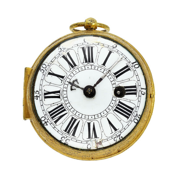 Rare French gilt verge oignon pocket watch Circa 1710 Rare French gilt verge oignon pocket watch Circa 1710