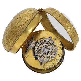 Rare French gilt verge oignon pocket watch Circa 1710