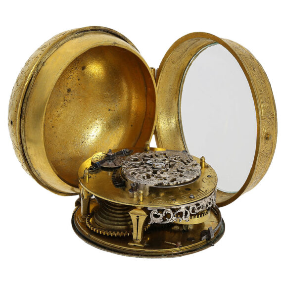 Rare French gilt verge oignon pocket watch Circa 1710 Rare French gilt verge oignon pocket watch Circa 1710