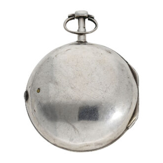 Early English silver pair-cased verge pocket watch Circa 1700