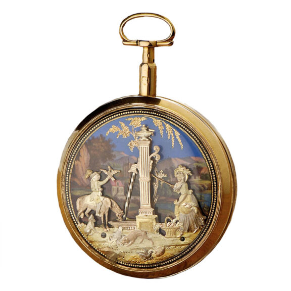 Swiss gold verge watch of museum quality Circa 1800