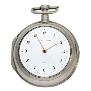 Exceptionally large silver pair-cased English verge watch Circa 1794