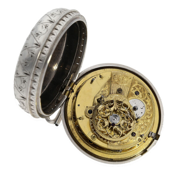 Exceptionally large silver pair-cased English verge watch Circa 1794 Exceptionally large silver pair-cased English verge watch Circa 1794