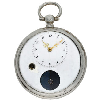 Rare watch with Pouzait escapement and mock pendulum Circa 1790