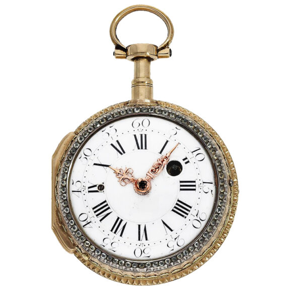 French multi-coloured gold quarter repeating verge watch Circa 1775 French multi-coloured gold quarter repeating verge watch Circa 1775