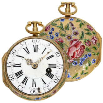 French 20 Caratgold Louis XV verge pocket watch Circa 1750