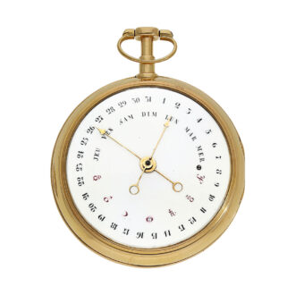 Swiss gold double-sided astronomical pocket watch Circa 1780