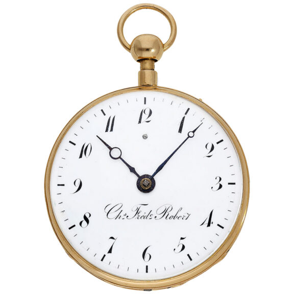 Swiss 18K gold quarter repeating musical pocket watch Circa 1820