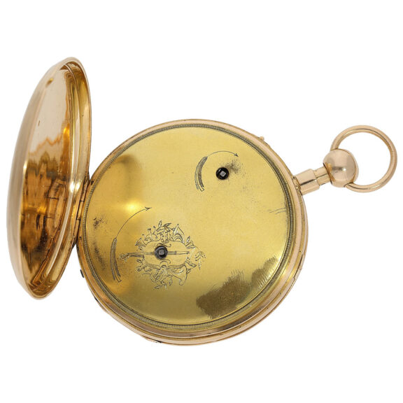 Swiss 18K gold quarter repeating musical pocket watch Circa 1820 Swiss 18K gold quarter repeating musical pocket watch Circa 1820