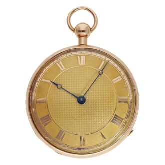 Swiss 18K gold quarter repeating musical pocket watch Circa 1820