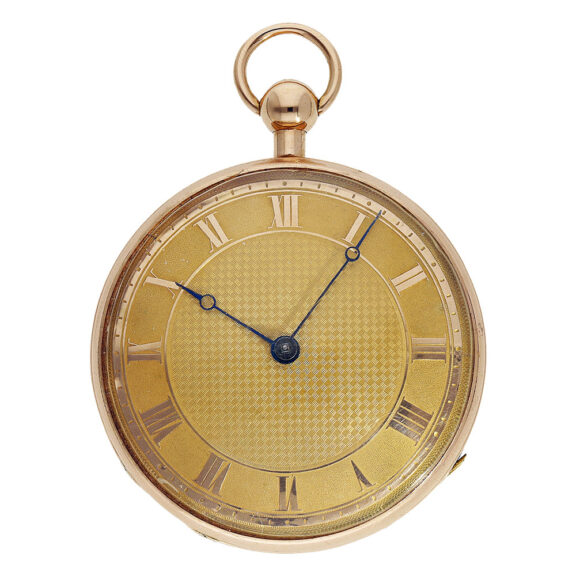 Swiss 18K gold quarter repeating musical pocket watch Circa 1820