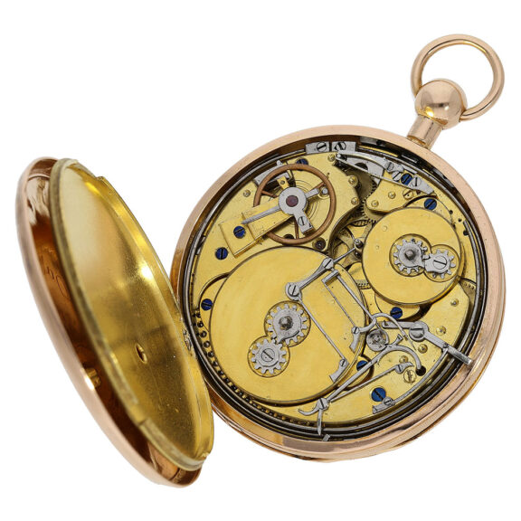 Swiss 18K gold quarter repeating musical pocket watch Circa 1820 Swiss 18K gold quarter repeating musical pocket watch Circa 1820