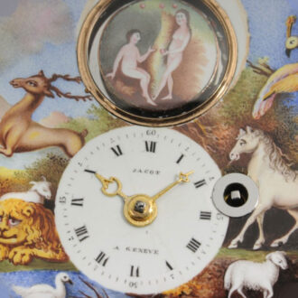 Swiss silver with enamel scene "The Temptation" Circa 1810