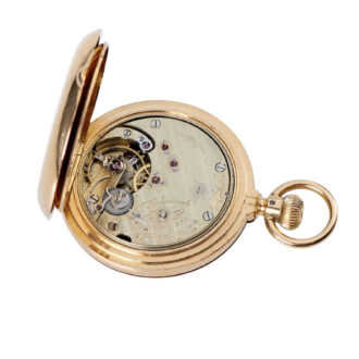 Swiss gold watch in a rose gold case with monogram “FSL” Circa 1885