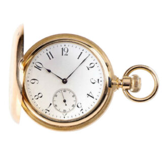 Swiss gold watch in a rose gold case with monogram “FSL” Circa 1885