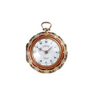 English gold enamel triple cased verge