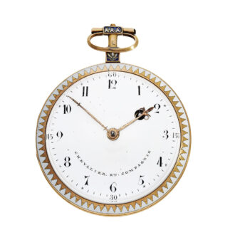 Swiss decorative gold and enamel verge pocket watch Circa 1790
