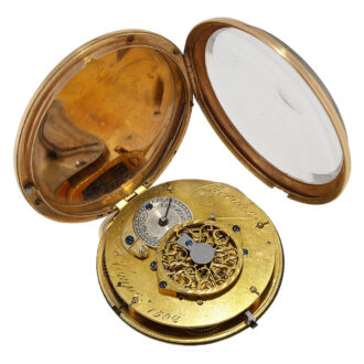 Swiss decorative gold and enamel verge pocket watch Circa 1790