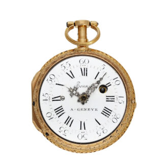 French gold and enamel repeating à toc et à tact watch Circa 1770