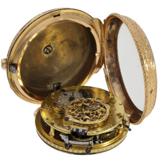 French gold and enamel repeating à toc et à tact watch Circa 1770