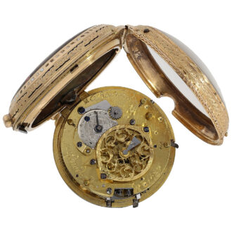 French gold and enamel repeating à toc et à tact watch Circa 1770
