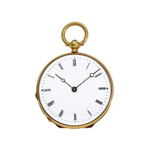 Unique French 18K gold miniature lady's pocket watch Circa 1860 Unique French 18K gold miniature lady's pocket watch Circa 1860
